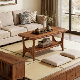 Coffee table with storage shelf