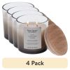 (4 pack)Soft Cashmere and Amber Scented 2-Wick Ombre Jar Candle 12oz.