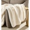 Ivory Faux Fur Ultra Soft Luxury Oversized Throw Blanket 50" x 72"
