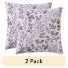 (2 pack) 18" x 18" Red Canyon Airy Fern Reversible Chenille Decorative Pillow