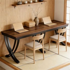 Double person office desk, computer desk, study desk, with metal frame, stability, spacious workspace