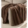 Brown Faux Fur Ultra Soft Luxury Oversized Throw Blanket 50" x 72"