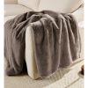Grey Faux Fur Ultra Soft Luxury Oversized Throw Blanket 50" x 72"