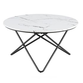 Vega Round Coffee Table White