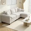 Segmented sofa, L-shaped sofa, living room sofa, beige