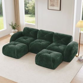 U-shaped Foam Sofa, Tufted Design, 32D High Density Sponge