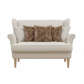 SOGA 5PC LuxeFur Brown & Neutral Beige Floral Linen Pillowcase Set – Cozy Elegant Sofa & Bed Pillow Covers