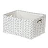 Lines Canvas Storage Basket with Handles