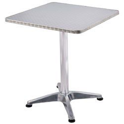 23 1/2" Stainless Steel Aluminium Square Cafe Bistro Table