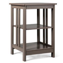 3-Tier Nightstand Side Table with Baffles and Corners