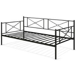 Metal Daybed Twin Bed Frame Stable Steel Slats Bed Sofa