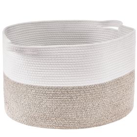 VEVOR Blanket Basket, 67L, Cotton Rope Basket, Woven Basket with Handles