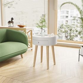 18"H Storage Drawer Bedside Table, End Table