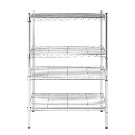 8-Tier Wire Shelving Unit Adjustable Steel Wire Rack Chrome