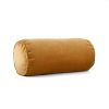 8" x 18" Brown Velvet Bolster Polyester Decorative Pillow
