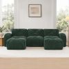U-shaped Foam Sofa, Tufted Design, 32D High Density Sponge