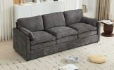 89" Cozy Upholstered 3-seater Sofa Oversized Comfy Cloud Double Cushion , Grey