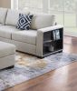 Contemporary Functional Sectional Sofa 4pc Set Beige Boucle Couch Loveseat w Built-in Shelfs Wedge