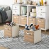 Fabric Storage Cubes with Handle, Foldable  Cube Storage Bins, 6 Pack Storage Baskets for Shelves, Storage Boxes for Organizing Closet Bins
