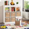Fabric Storage Cubes with Handle, Foldable  Cube Storage Bins, 6 Pack Storage Baskets for Shelves, Storage Boxes for Organizing Closet Bins