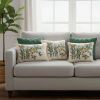 SOGA 5PC Botanical Garden & Meadow Pillowcase Set with Forest Green Diamond pillow Covers