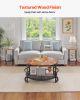 VEVOR 3 Pieces Round Coffee Table Sets, 31.5 in Industrial Living Room Table with 2 End Side Tables