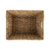 (2 pack) Large Water Hyacinth Decorative Storage Basket with Handles, 14 in x 11 in x 8.5 in