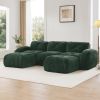 U-shaped Foam Sofa, Tufted Design, 32D High Density Sponge