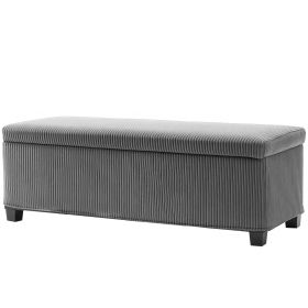 44 Inch Bench With Storage (Option: Gray)