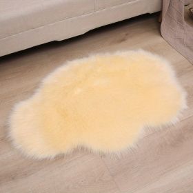 Fluffy Cloud Plush Rug - Soft Faux Fur Bedroom Decoration, Machine Washable, Throw Rugs for Home Decor (Color: Light Yellow, size: 23.62*35.43inch)