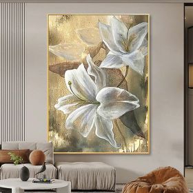 Hand Painted Flowers Oil Painting on Rolled Canvas (style: 01, size: 150X220cm)
