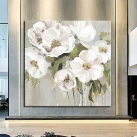 Hand Painted Flower Oil Painting (style: 01, size: 70x70cm)