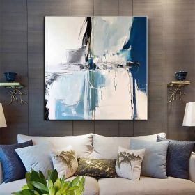 Hand Painted Modern Abstract Oil Painting on Canvas (style: 01, size: 90x90cm)