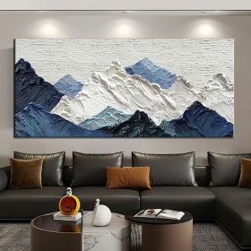 Handmade Thick Texture Abstract Landscape Oil Painting on Canvas (style: 01, size: 70x140cm)