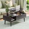 Lift Top Coffee Table Adjustable Storage Shelf Easy Lift Or Lower