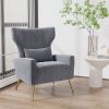 Velvet single sofa chair and modern armchair can be placed in the room, living room and reception room