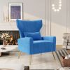 Velvet single sofa chair and modern armchair can be placed in the room, living room and reception room
