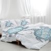 Sea Turtle Bedding Aqua Teal Blue Duvet Cover Sets Beach Turtle Bed Sets for Girls Women Ocean 3 Piece Turtle Themed Comforter Cover with 2 Pillowcase