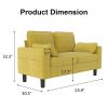 Loveseat Sofa - 56" Modern Accent Sofa with Arm, Living Room Couch with Side Pocket