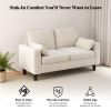 Loveseat Sofa - 56" Modern Accent Sofa with Arm, Living Room Couch with Side Pocket