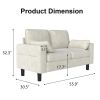 Loveseat Sofa - 56" Modern Accent Sofa with Arm, Living Room Couch with Side Pocket